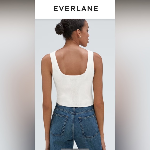 NWT (SET OF 2) Black & Off-White Everlane The Cotton Merino Cami (SOLD OUT)!!! - Picture 7 of 16